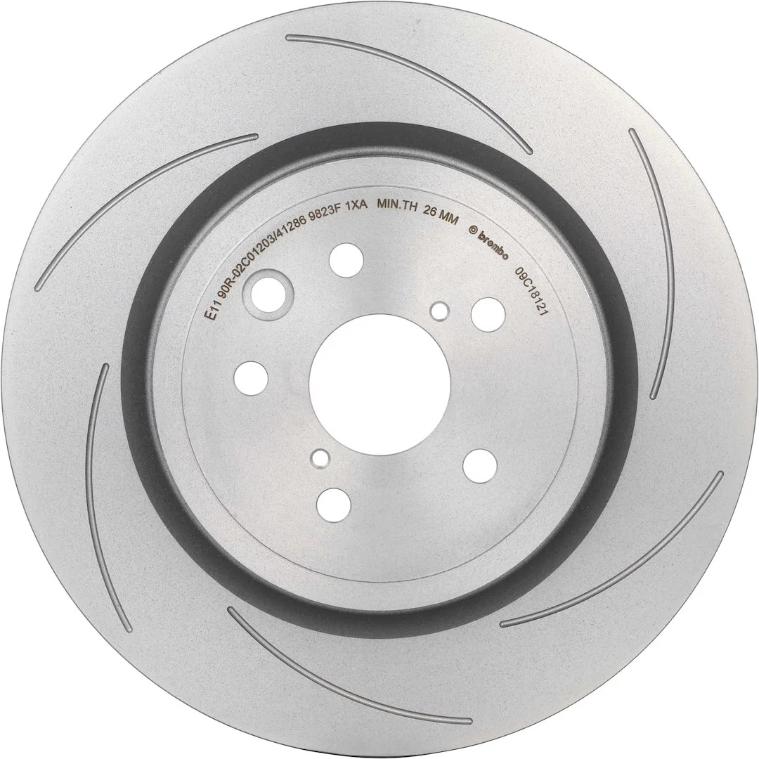 09C18121C02 – BREMBO Brake Rotor, Vented Slotted One Piece Design Wheel Bolt Pattern 5 x 114.3 Millimeter 345 Millime...